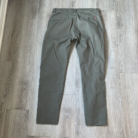Levis XX Chino Pants Mens 33 x 32 Green Double Stitch Mid Rise standard taper - Picture 9 of 9